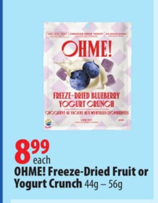 OHME! Freeze-Dried Fruit or Yogurt Crunch