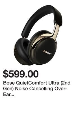 Bose QuietComfort Ultra (2nd Gen) Noise Cancelling Over-Ear Wireless Bluetooth Headphones with Mic/Remote - Desert Gold