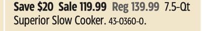 7.5-Qt Superior Slow Cooker