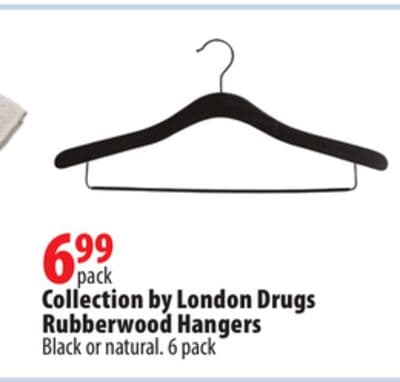 Collection by London Drugs Rubberwood Hangers