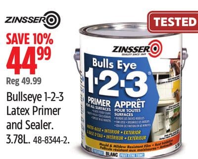 Bullseye 1-2-3 Latex Primer and Sealer