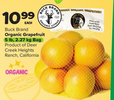 Buck Brand Organic Grapefruit