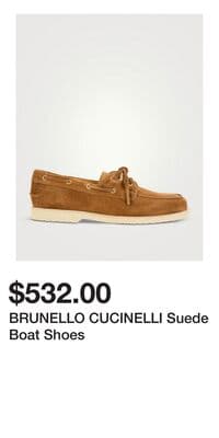 BRUNELLO CUCINELLI Suede Boat Shoes