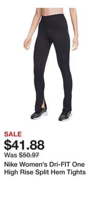 Nike Women's Dri-FIT One High Rise Split Hem Tights
