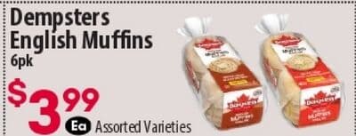 Dempsters English Muffins 6pk