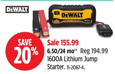 DEWALT 1600A Lithium Jump Starter