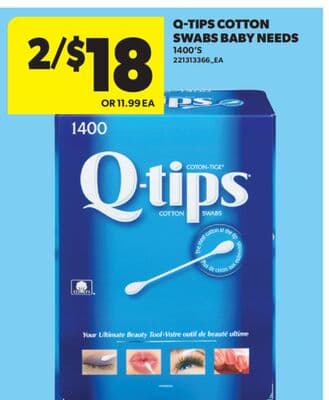 Q-TIPS COTTON SWABS BABY NEEDS, 1400' S
