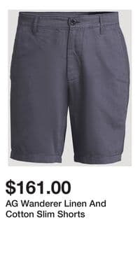 AG Wanderer Linen And Cotton Slim Shorts