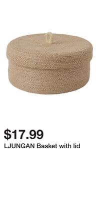 LJUNGAN Basket with lid