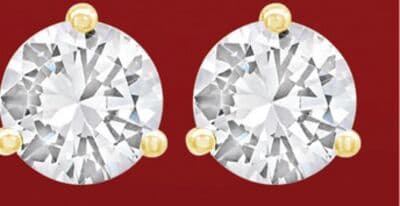 New Brilliance Lab Grown 2.00CTW Diamond Stud Earrings in 10K Yellow Gold