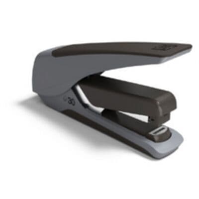Staples One-Touch Alloy Plus Executive Metal Flat Stack Full Strip Stapler, 30-Sheet Capacity, Black Chrome