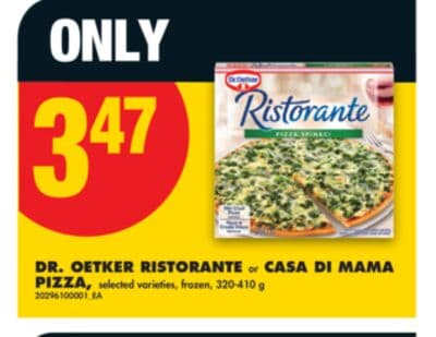 DR. OETKER RISTORANTE or CASA DI MAMA PIZZA, 320-410 g