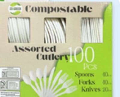 Go4Green 100-piece cutlery pack