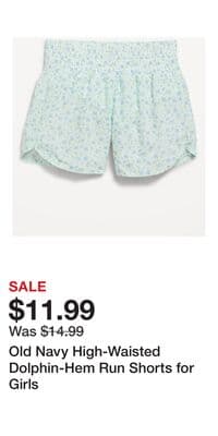 Old Navy High-Waisted Dolphin-Hem Run Shorts for Girls