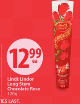 Lindt Lindor Long Stem Chocolate Rose