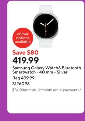 Samsung Galaxy Watch8 Bluetooth Smartwatch - 40 mm - Silver