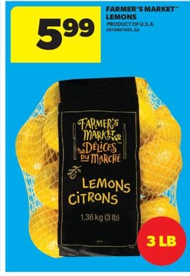 FARMER'S MARKET™ LEMONS, 3 LB