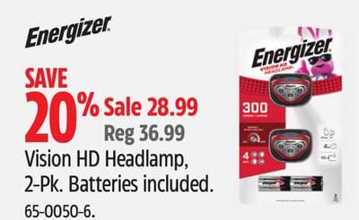 Energizer Vision HD Headlamp, 2-Pk.