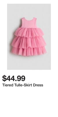 Tiered Tulle-Skirt Dress