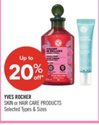 YVES ROCHER SKIN OR HAIR CARE PRODUCTS