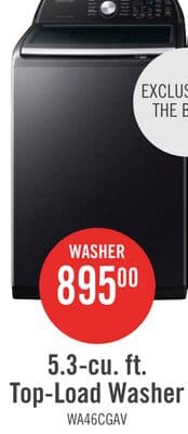 Samsung 5.4 Cu. Ft. Top-Load Washer - Black Stainless Steel - WA46CG3505AVA4