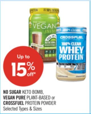 NO SUGAR Keto Bomb, VEGAN PURE Plant-Based Or CROSSFUEL Protein Powder