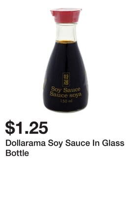 Dollarama Soy Sauce In Glass Bottle