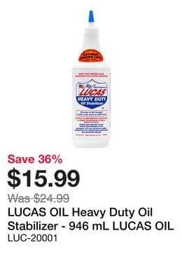 LUCAS OIL Heavy Duty Oil Stabilizer - 946 mL