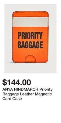 ANYA HINDMARCH Priority Baggage Leather Magnetic Card Case