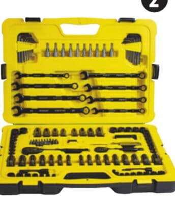 STANLEY 126-Pc Black Chrome Socket Set.