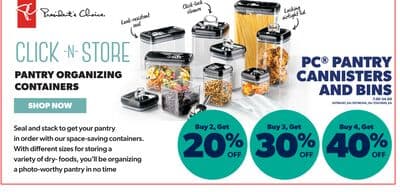 PC® PANTRY CANNISTERS AND BINS