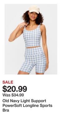 Old Navy Light Support PowerSoft Longline Sports Bra