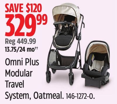 Evenflo Omni Plus Modular Travel System, Oatmeal