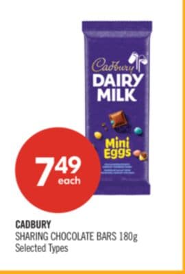 CADBURY SHARING CHOCOLATE BARS
