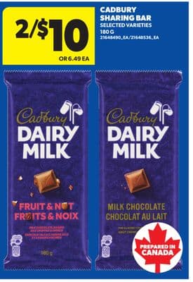 CADBURY SHARING BAR, 180 G
