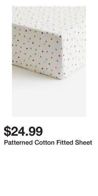Patterned Cotton Fitted Sheet