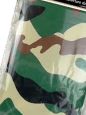 Camo Print Rectangle Plastic Reusable Table Cover, Multi-Colour, 54x106-in, for Birthday/Summer/Party, Camouflage Party Supplies
