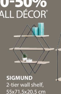 SIGMUND 2-tier wall shelf