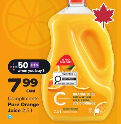 Compliments Pure Orange Juice