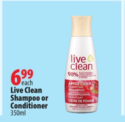 Live Clean Shampoo or Conditioner