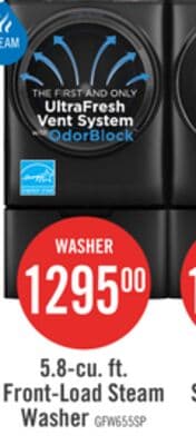 GE 5.8 Cu. Ft. Front-Load Steam Washer with SmartDispense™ and UltraFresh System - GFW655SPVDS