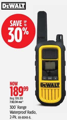 DEWALT 300´ Range Waterproof Radio