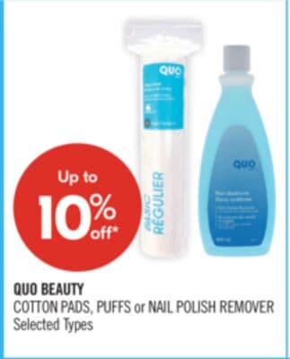 QUO BEAUTY COTTON PADS, PUFFS or NAIL POLISH REMOVER