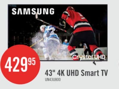 SAMSUNG 43" U8000 Crystal 4K UHD Smart Tizen OS TV (UN43U8000FFXZC) - 2025 Model