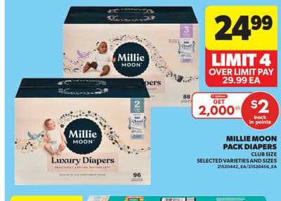 MILLIE MOON PACK DIAPERS