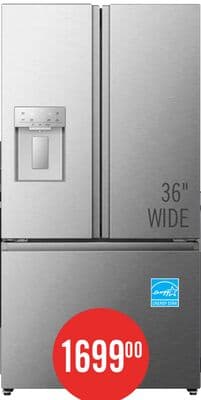 Hisense 36" 22.4 Cu. Ft. French-Door Refrigerator - Stainless Steel - RF225C3CSEI
