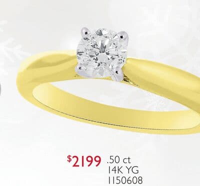 14K Yellow Gold Serenade 0.50CT Diamond Ring