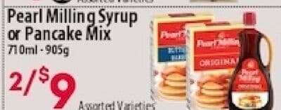 Pearl Milling Syrup or Pancake Mix 710ml-905g