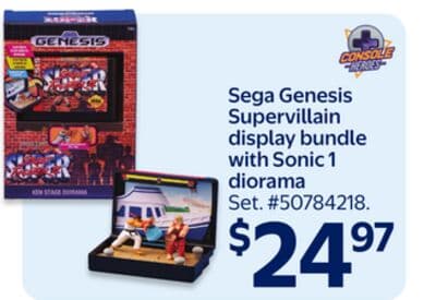 Sega Genesis Supervillain display bundle with Sonic 1 diorama