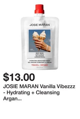 JOSIE MARAN Vanilla Vibezzz - Hydrating + Cleansing Argan Refillable Body Wash Mini